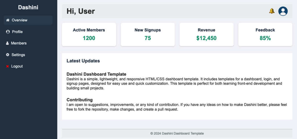 Dashini: A Free Tiny Dashboard Template with Big Possibilities